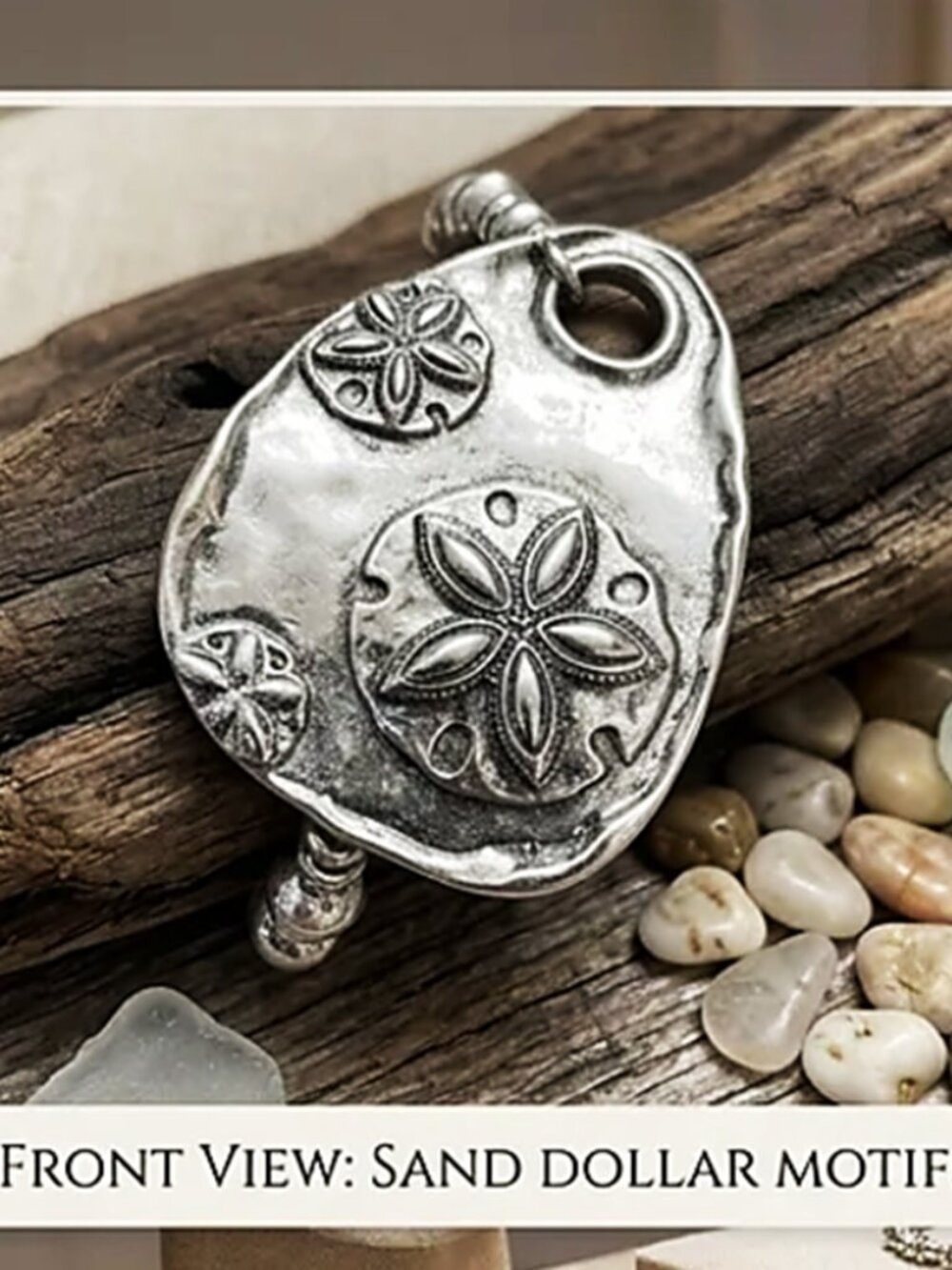 Vintage Tribal Distressed Silver Bangle Stretch Bracelet Ethnic Boho Wide Band - Picture 3 of 13
